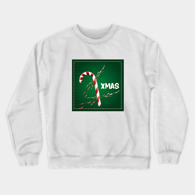 candy cane xmas Crewneck Sweatshirt by HarlinDesign